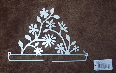 Fehér virágos 21 cm-es banner